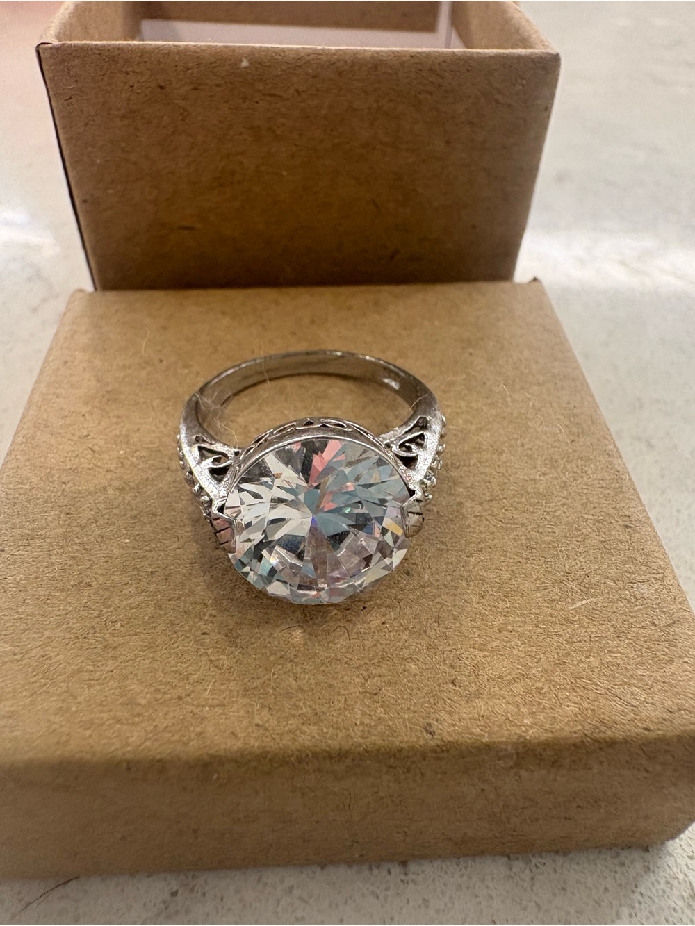 Sterling Silver Solitaire Ring
